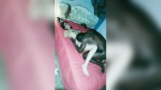 饥渴少妇大战黑人黑鬼30cm大黑吊狂操抱操干的丫丫叫-6